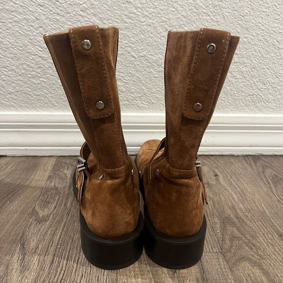 Stuart Weitzman suede Maverick Pull-On Bootie Size 8.5 - Picture 3 of 6